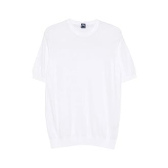 Fedeli T-Shirts, male, White, Size: 3XL Round Neck Short-Sleeve T-Shirt