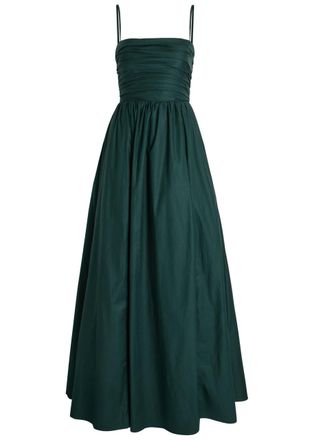 Reformation Kastoria Gathered Stretch-cotton Maxi Dress - Multicoloured - 4 (UK8 / S)