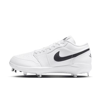 Nike Jordan Mens Jordan 1 Retro Low Metal Baseball Cleats in White | FV2270-101
