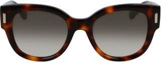 Ferragamo Rivets Tea Cup 51mm Butterfly Sunglasses in Tortoise at Nordstrom Rack