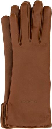 Gucci Caramel Leather Gloves