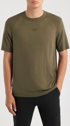 BOSS Porsche Spirit 70 Logo Short Sleeve Sweater in Dark Green at Nordstrom, Size Xx-Large