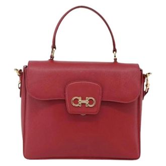 Ferragamo Pre-owned Handbags, female, Red, Size: ONE SIZE Pre-owned Leather Handbag
