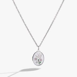 Alex and Ani Birds of a Feather Locket Pendant Necklace in Silver at Nordstrom