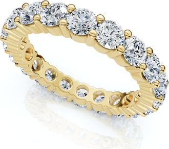 Pompeii3 3Ct Mary Diamond Eternity Wedding Ring 14k Gold or Platinum Lab Grown EF/VS
