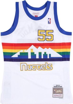 Mitchell & Ness NBA Swingman Jersey Mutombo 55 - Heren - Fitness - Wit - S - Polyester - Fitness