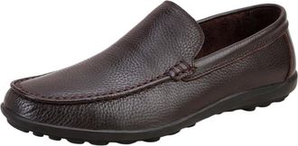 Generic Mens Genuine Leather Slip On Driving Loafers Low Top Cowhide Moccasin Shoes Flat Comfortable Easy Wear Mens Casual Flats for Daily Walking Work and Tr