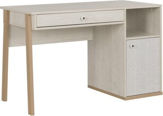 Calicosy Escritorio con balda, una puerta y un cajón blanco