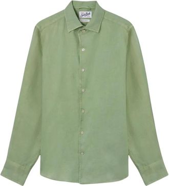 MC2 Saint Barth Raphael Shirt - Heren - Casual Overhemden - Groen - M - Linnen - Overhemden