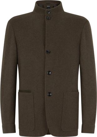 Ermenegildo Zegna Il Conte Korte Woljas - Heren - Mantel - Groen - XL - Wol - Jassen