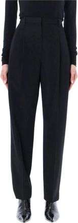 Tory Burch Broeken - Dames - Slim Fit Broeken - Zwart - S - Wol - Broeken