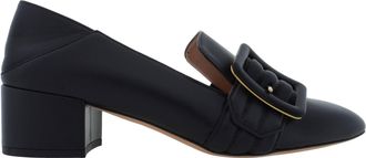 Bally Janelle Buckle Leather Pumps