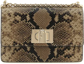 Furla Gray Goatskin Crossbody Womens Bag