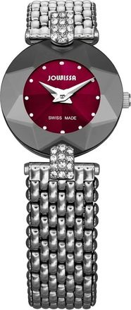 Jowissa Facet Strass Horloge - Dames - Horloges - Rood - ONE Size - Accessoires