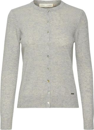 Inwear Lukka IW Cardigan - Dames - Vesten - Grijs - Xs/S - Leer - Truien & Vesten