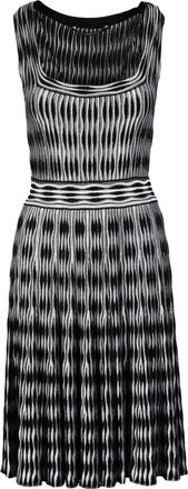 Antonino Valenti Gebreide jurk met viscose-polyestermix - Dames - Casual kleedjes - Zwart - L - Polyester - Kleedjes