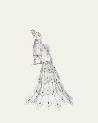 Mark Roberts Decorative White Peacock