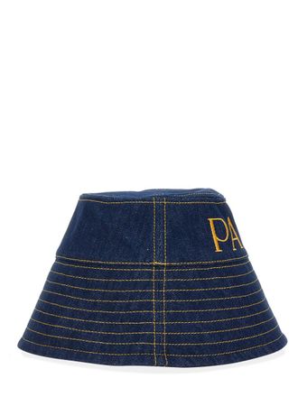 Patou AC027_0008602D Logo Cotton Bucket Hat - Blue