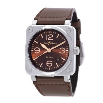 Bell & Ross BR 03 Golden Heritage Automatic Brown Dial Mens Watch BR03A-GH-ST/SCA