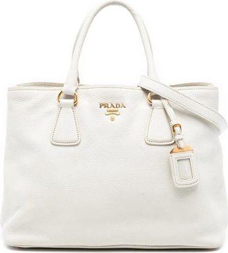 Prada Borsa tote Vitello Daino Open convertibile 2013-2025 - Bianco