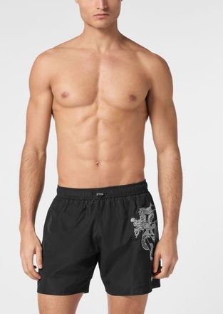 Philipp Plein Beachwear Short Trousers Dragon Men in Black at Nordstrom, Size Xx-Large