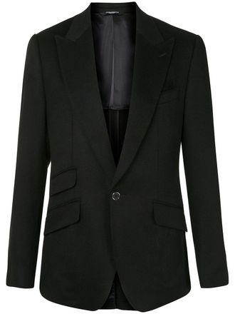 Dolce & Gabbana Sicilia-fit single-breasted cashmere blazer - Black