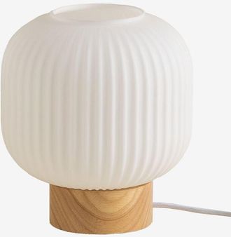 Sklum Lampada da tavolo Bruner in legno e vetro Sklum