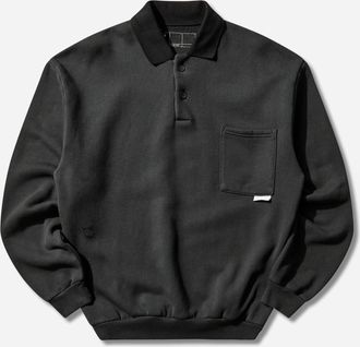 GR10K Men s 30001 Replicated Polo Sweatshirt Phantom Black