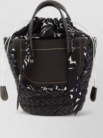 Cuba Lab habanera silk bucket bag top handle