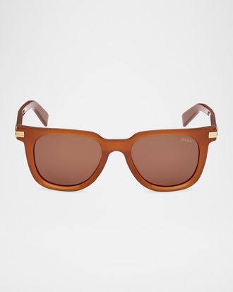 Ermenegildo Zegna Men & apos;s Square Acetate Sunglasses