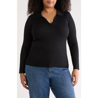 By Design Ivy League Top in Jet Black at Nordstrom Rack, Size 3X