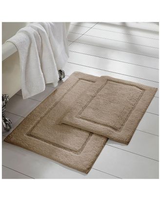 Modern Threads Solid Loop With Non-Slip Backing Bath Mat Set