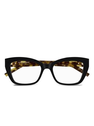 Saint Laurent Eyewear M117 glasses - women - Recycled Acetate - 53 - Black