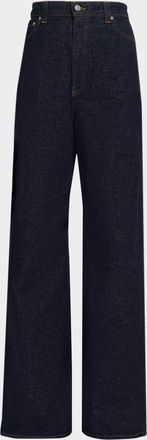 Khaite Dane High-Rise Wide-Leg Jeans