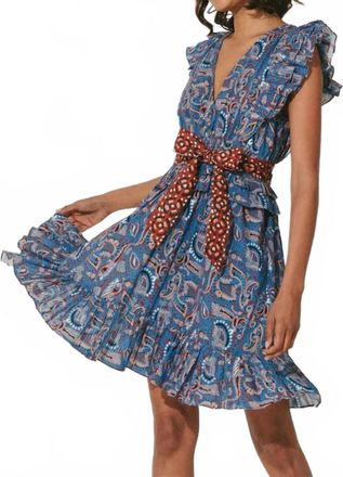 Cleobella Elara Mini Dress In Lazuli