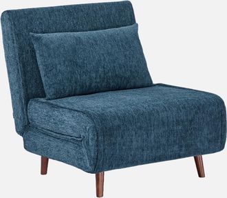 Sweeek Sill&oacute;n Cama Convertible De Chenilla Con Patas De Madera