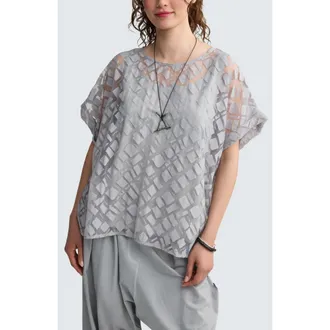 Luukaa D'Celli Solenne Layered Hybrid Top in Ash Grey at Nordstrom, Size X-Large/xx-Large