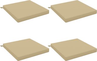 vidaXL Cojines De Asiento De 4 Piezas Soest 4 Uds. 100% Poli&eacute;ster Vidaxl