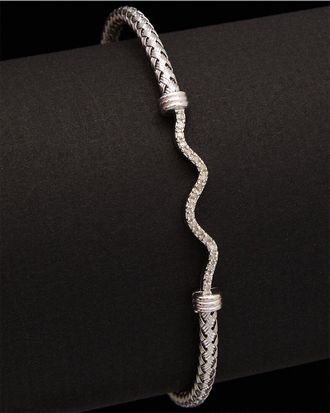 Meshmerise 18K Over Silver 0.13 Ct. Tw. Diamond Bangle Bracelet