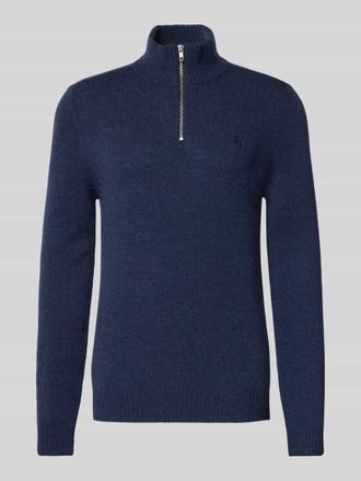 Mc Neal Strickpullover aus Lammwolle in Dunkelblau Melange, Größe XXXL