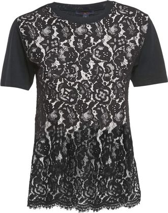 Louis Vuitton T-shirt con pizzo - Nero