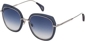 Police SPL831 VEIL 1 579B Womens Sunglasses Silver Size 52