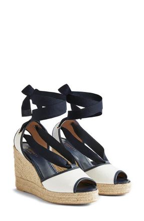 L.k. Bennett Chiara Espadrille Sandal in Navy/Cream at Nordstrom, Size 9Us