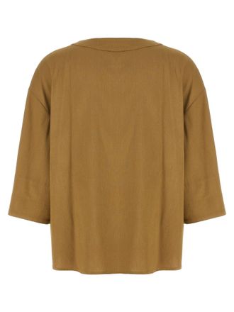 Max Mara Linen-Viscose Canvas Blouse - Camel