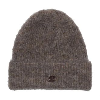 By-Bar Amsterdam Logo Norton Beanie - Dames - Accessoires - Bruin - Maat: ONE Size