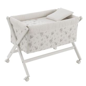 Cambrass Minicuna tijera madera 55x87x74 cm crudo/bco