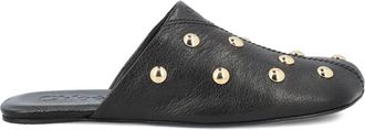 Chlo&eacute; Rita muiltjes met studs - Zwart