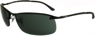 Ray-Ban Wrap Mens Matt Black Green Sunglasses RB3183 Metal - One Size
