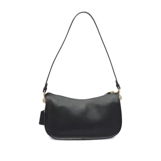 Coach Mini Calf Leather Shoulder Bag - Black