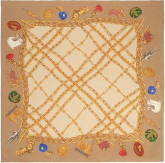 Burberry Beige Printed Scarf